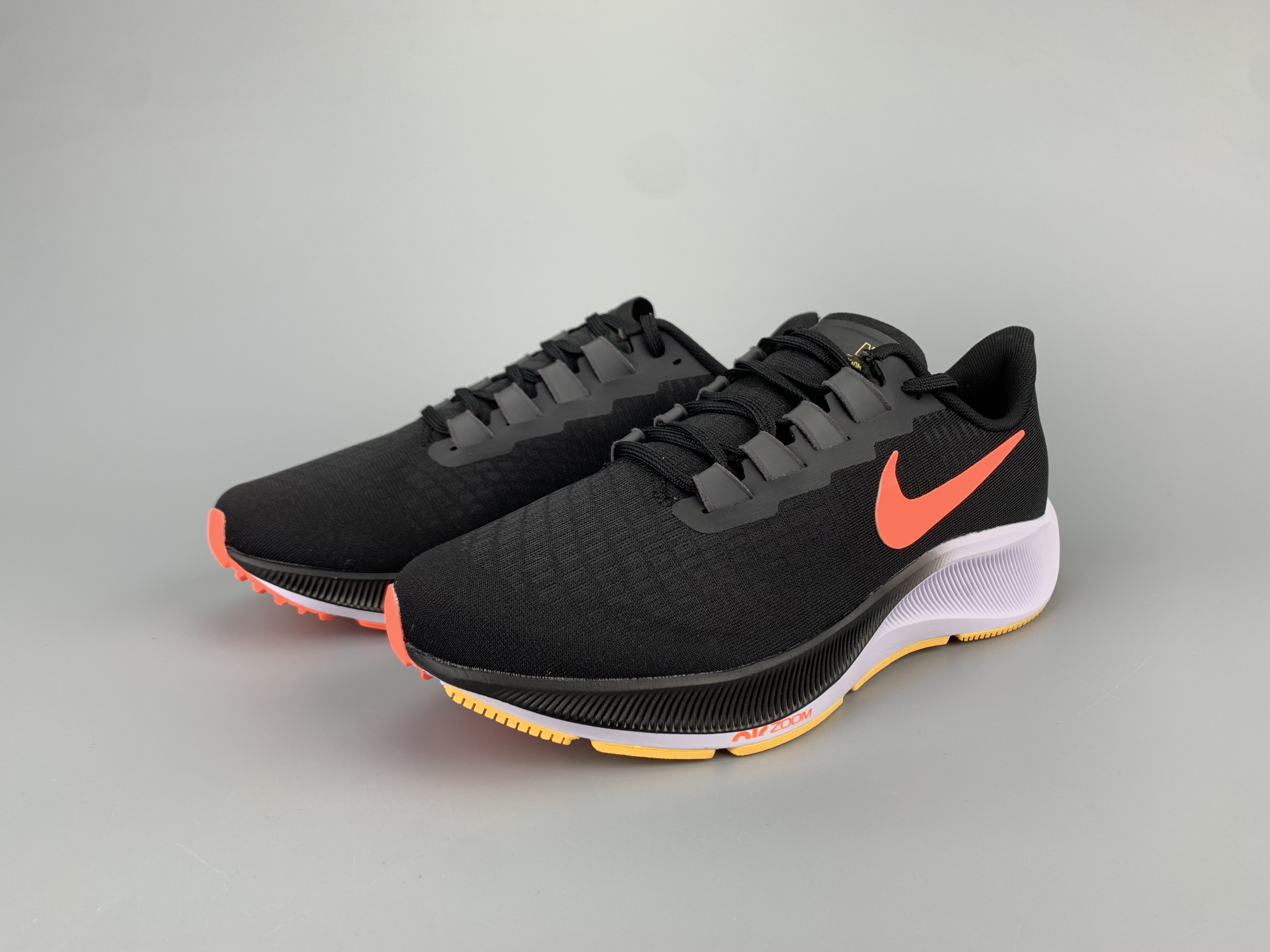 Nike Zoom Pegasus 37 Black Orange White Shoes